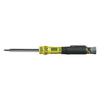 Klein Tools Multi-Bit Electronics Pocket Screwdriver, SAE, 4-In-1 No. 0, No. 00, 1/8 in, 3/32 in, 6 1/2 in L
