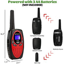 RT628 Walkie Talkies for Kids; Toys for 5-13 Year Old Boys Girls; Key Lock; Crystal Voice; Easy to Use; Long Range Walky Talky for Camping Hiking(Red; 2 Pack)
