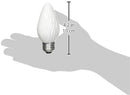 GE LIGHTING 75338 Medium Base Flame Shaped Decorative Bulb, 25W/120V, White Finish, Incandescent 2-Pack,