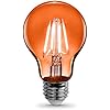 Feit Electric A19/TO/LED Filament 25W Equivalent Dimmable Clear Glass Light Bulb, Orange