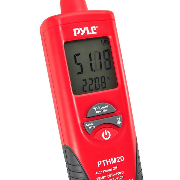 Pyle Meters Indoor Humidity and Temperature Monitor, Portable Digital Hygrometer Thermometer
