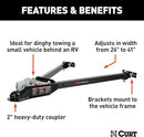 CURT 19745 Universal Car RV Tow Bars for Flat or Dinghy Towing, 5,000 lbs, 2-Inch Coupler