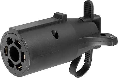 CURT 57245 7-Way RV Blade Vehicle-Side to 4-Way Flat Trailer Wiring Adapter with Tester