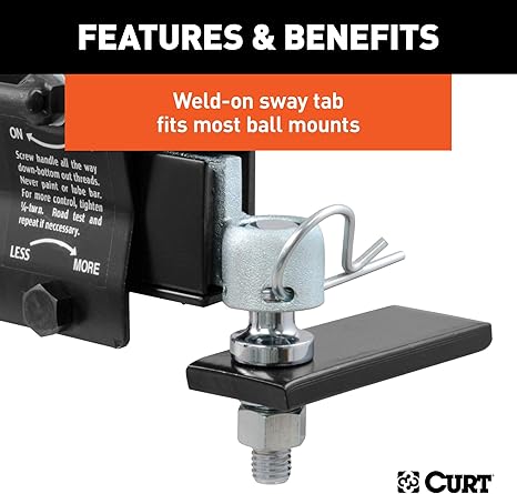 CURT 17200 Trailer Anti-Sway Bar Control Kit