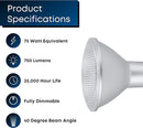 Feit Electric LED PAR30L Bulbs, 75W Equivalent, Dimmable, 3000K Bright White, 750 Lumens, 22 Year Lifetime, E26 Base, PAR30 Flood Lights, Spotlight Bulb,Weatherproof, 2 Pack, PAR30LDM/930CA/2