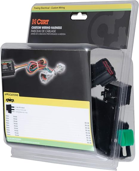 CURT 56443 Vehicle-Side Custom RV Blade 7-Pin Trailer Wiring Harness, Fits Select Ford F-250, F-350, F-450 Super Duty, Black