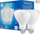 GE Refresh LED Light Bulbs, 65 Watt, Daylight, BR30 Indoor Floodlights (2 Pack)