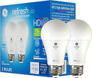 GE Refresh LED Light Bulbs, 75 Watt, Daylight, A19 (2 Pack)