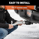 CURT 45360 Aluminum Trailer Hitch Ball Mount, Fits 2-Inch Receiver, 8,000 lbs, 1-Inch Hole, 2-in Drop, 1-in Rise