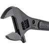 Klein Adjustable Spud Wrench, Open End, 1-7/16 in Head, 0 in Offset, Alloy Steel, Black Oxide