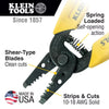 Klein Wire Stripper/Cutter, 10 to 18 AWG, 6-1/4 in, YellowTools