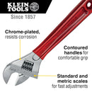 Klein Tools Adjustable Wrench, Extra Capacity 8-Inch