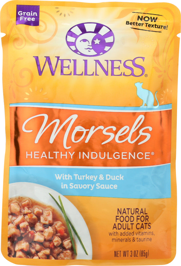 WELLNESS: Morsels Healthy Indulgence Turkey and Duck Cat Food, 3 oz