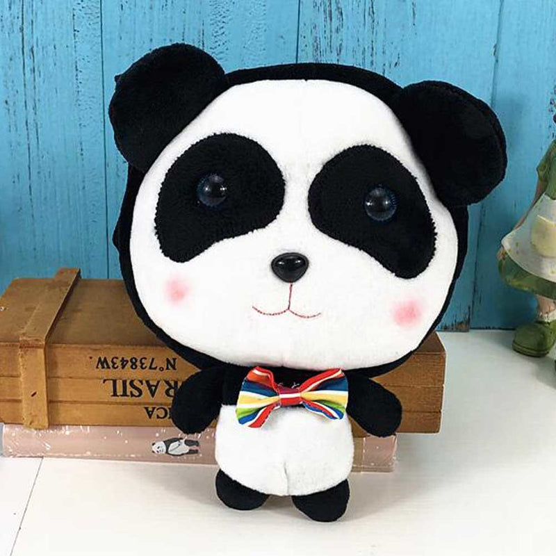 Black Panda Doll Plush Kids Backpack Cute Crossbody Bag Snack Bag Go Out Decor Small Bag