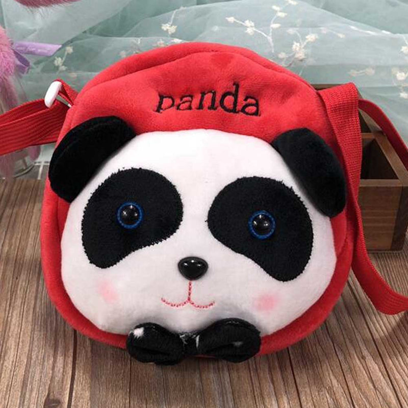 Red Panda Kids Backpack Cute Plush Crossbody Bag Snack Bag Go Out Decor Small Bag