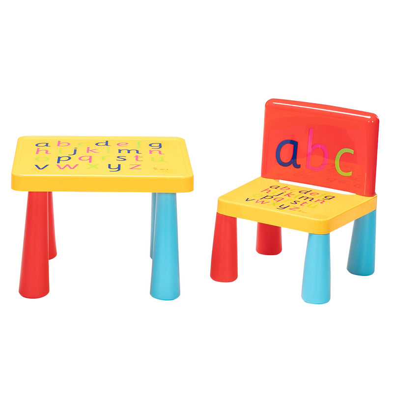 [40 x 35 x 30cm]Plastic Children Table and Chair One Table And One Chair Reduced Version Mushroom Leg YF