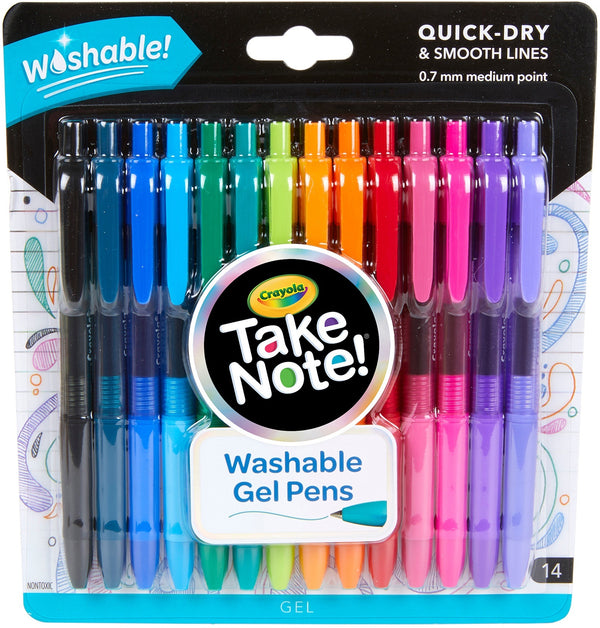 Crayola Take Note! Washable Gel Pens 14/Pkg-