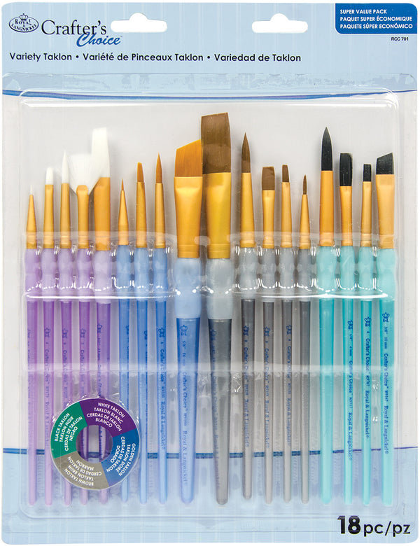 Crafter's Choice Variety Brush Value Set-18/Pkg