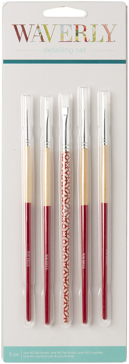 Waverly Brushes Detailing Set 5/Pkg-