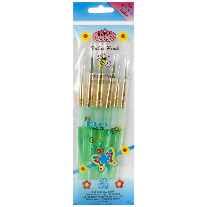 Big Kid'S Choice Round Brush Set-6/Pkg