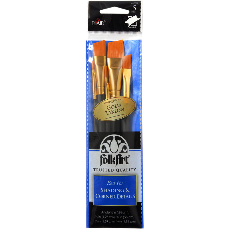 FolkArt Angle Brush Set-5/Pkg