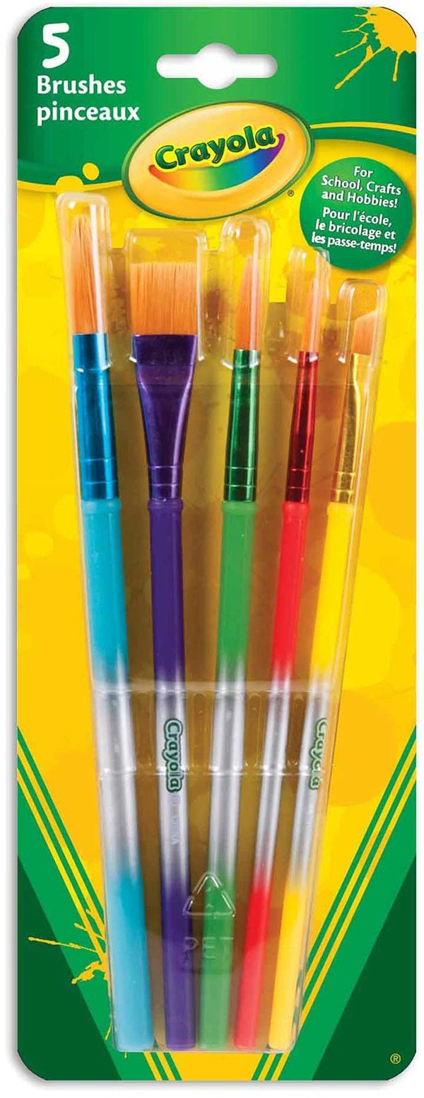 Crayola Art & Craft Brushes-5/Pkg