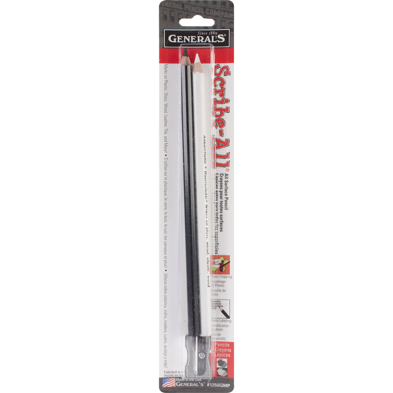 Scribe-All Pencils 2/Pkg-Black & White