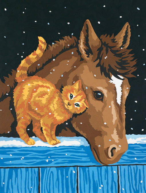 Paint Works Paint By Number Kit 9"X12"-Pony & Kitten