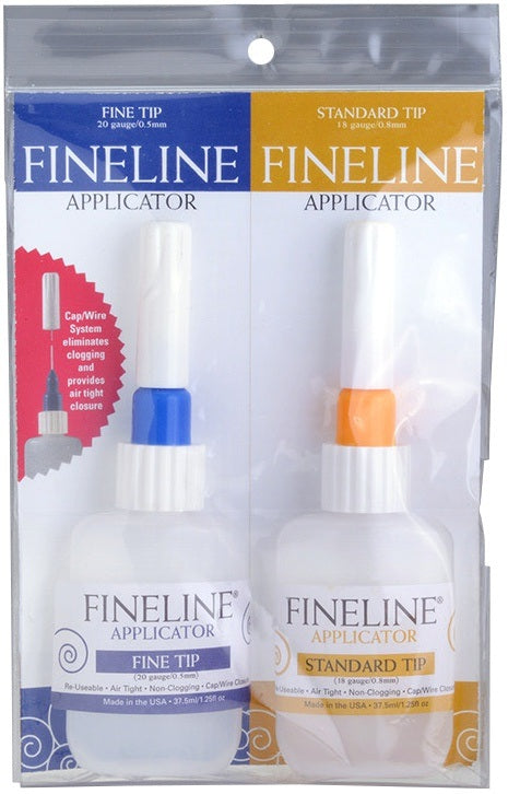 Fineline 18 & 20 Gauge Applicators & Bottles - Empty 2/Pkg-1.25oz