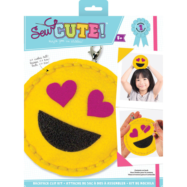 Sew Cute! Mini Felt Kit-Emoji Heart Eyes