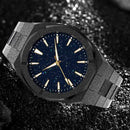 Stainless steel waterproof quartz watch gold steel sand starry sky face men's watch