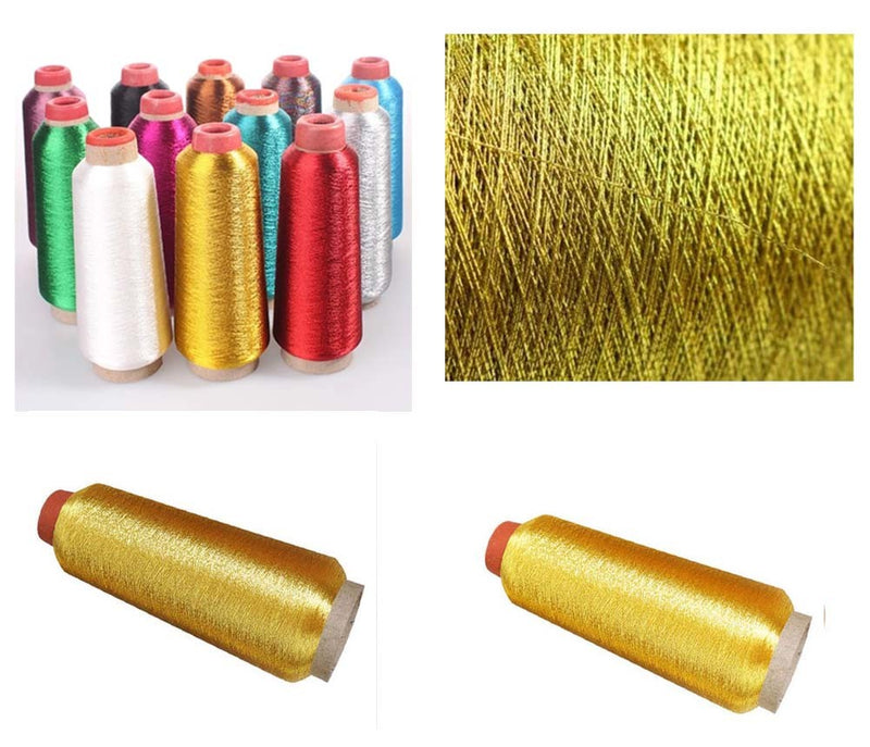 [Bright Gold] Embroidery Thread Machine Embroidery Thread Sewing, 3250 Meters