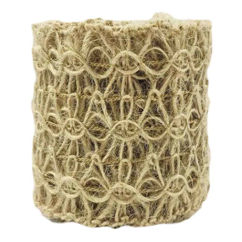 10 Yards Crafts Jute Burlap Ribbon Trim Twine for DIY Projects Party Decor Gift-Wrapping Scrapbooking, 65mm Wide