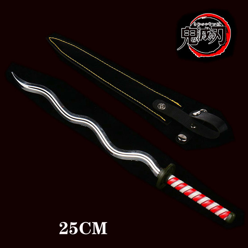 25cm Kimetsu No Yaiba Sword Weapon Demon Killer Tomioka Yoshio Role-playing Sword Anime Ninja Sword PU Weapon Props