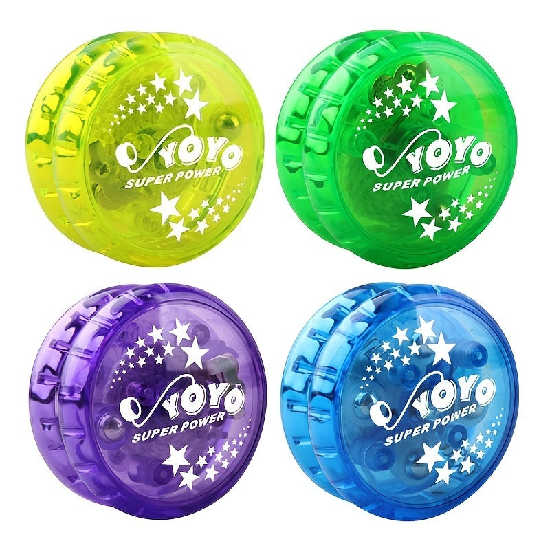 Light Up Yoyo Glitter Toys; Responsive Ball; Bearing Ball For Boys Girls Toys