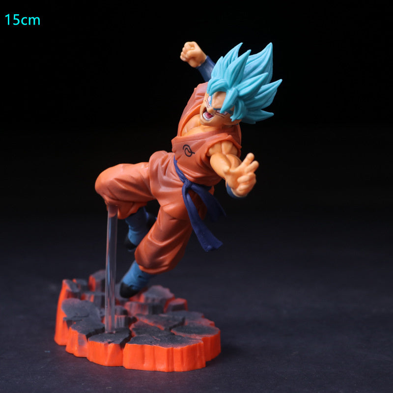 Dragon Ball Z Son Goku Sun Gohan Battle Damaged Cartoon Version Super Saiyan Doll Collection Model Toy Children's Gift