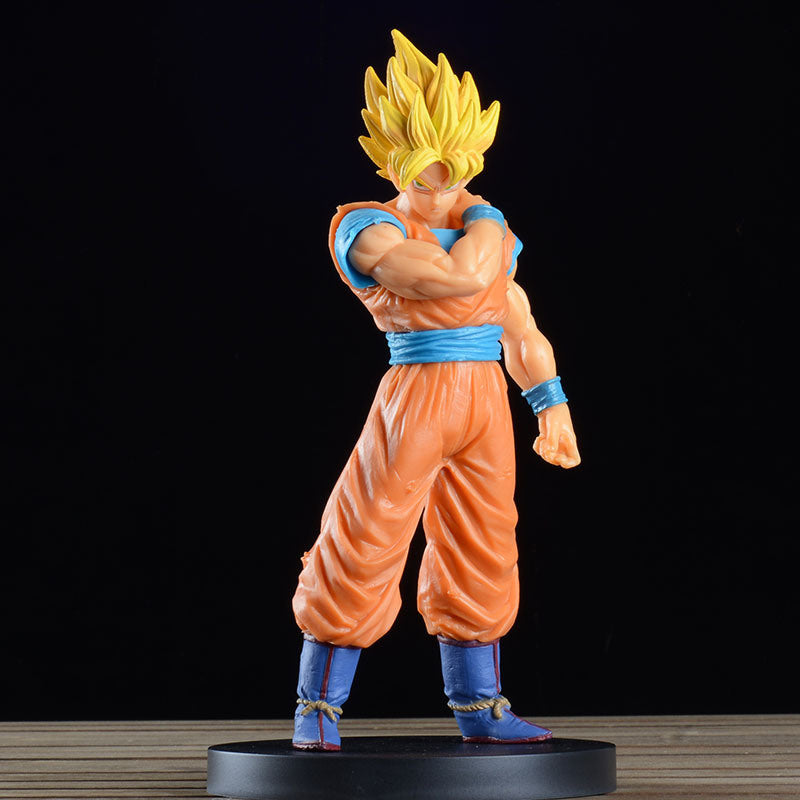 Dragon Ball Z Son Goku Sun Gohan Battle Damaged Cartoon Version Super Saiyan Doll Collection Model Toy Children's Gift