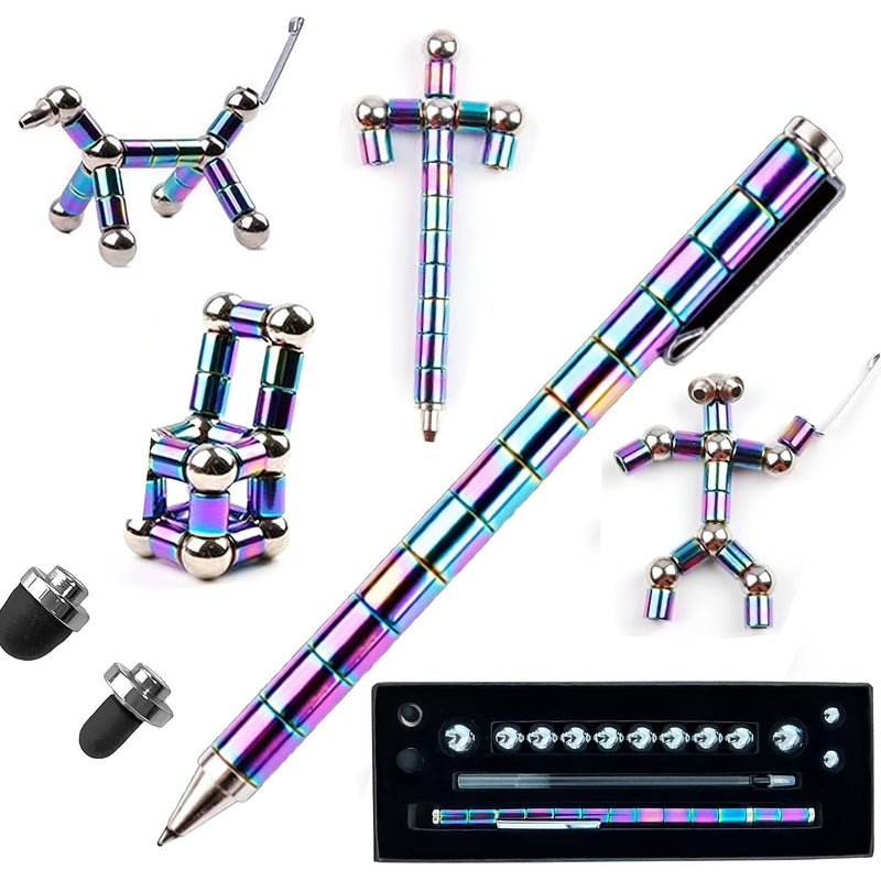 Fidget Pen; Decompression Magnetic Fidget Toy Pen ; Magnet Pen Fidget Toy Relieve Pressure Novel Toy Gift For Kids Or Friends! (Colours)