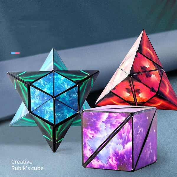 3D Magic Cube Magnetic Geometric Space Three-dimensional Decompressing Toy