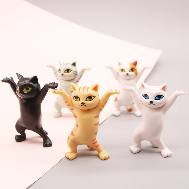 5pcs/Set Cute Cartoon Cat Doll Dancing Cat Decoration Pen Holder