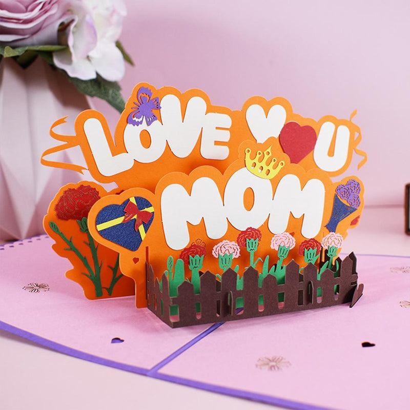 3D Pop Up Mothers Day Cards Gifts Floral Bouquet Greeting Cards Flowers for Mom Wife Birthday Sympathy Get Well