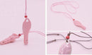 5 Packs Ceramic Whistles Necklace Sweater Chain for Womens Creative Kids Toy; Pink