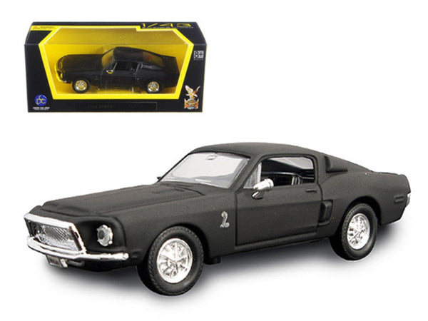 1968 Ford Mustang Shelby GT500 KR Matt Black 1/43 Diecast Model Car by Road Signature