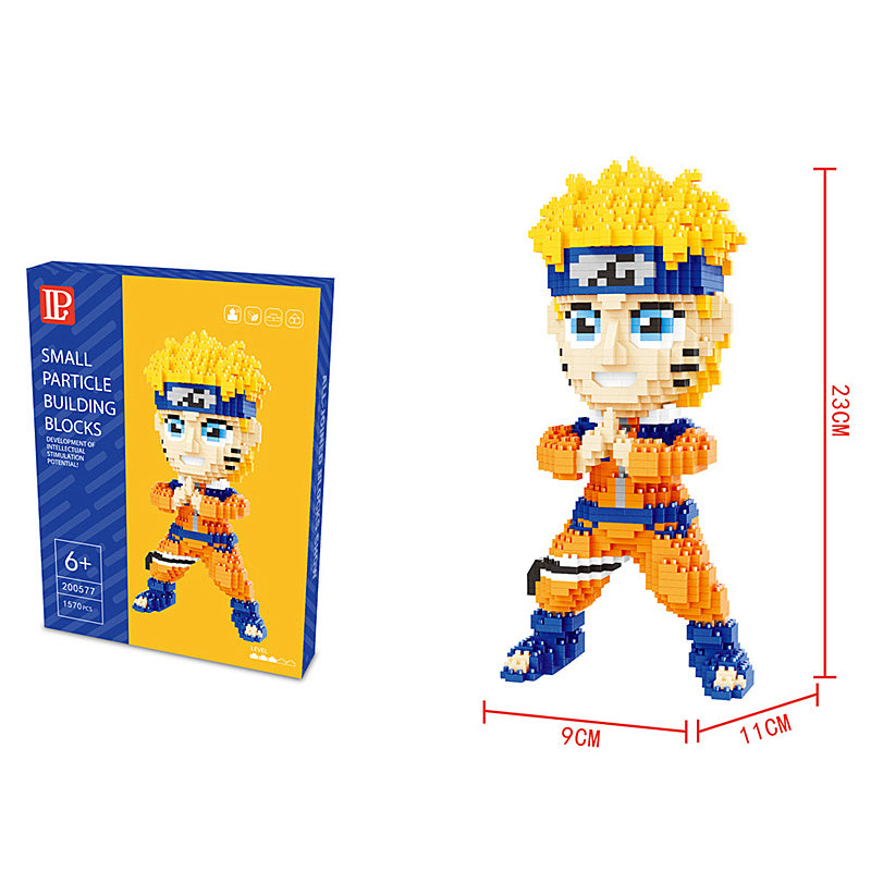 Naruto Series Kakashi Naruto Sasuke Microparticle Building BlocksCreative Puzzle Assembling ToysPuzzle Anime Model Toys