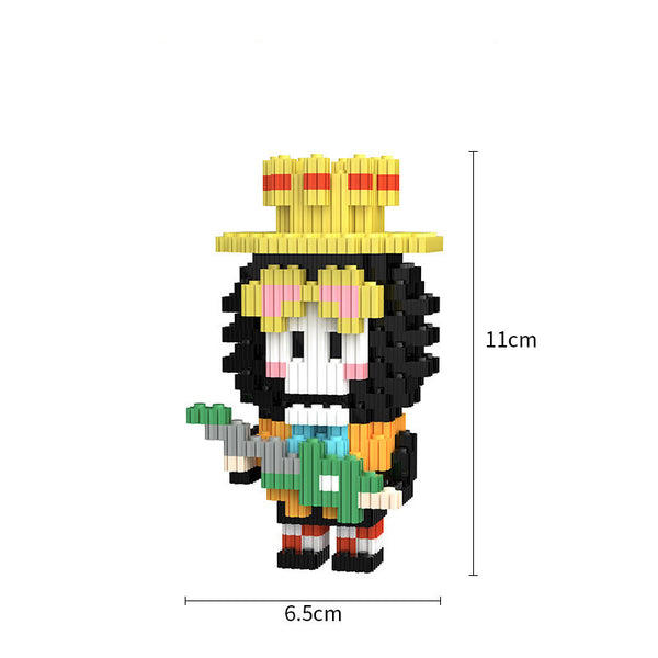 One Piece Miniature Small Particle Building Blocks Assembled Toys Creative Luffy Joe Ba Sorong Jigsaw Toys