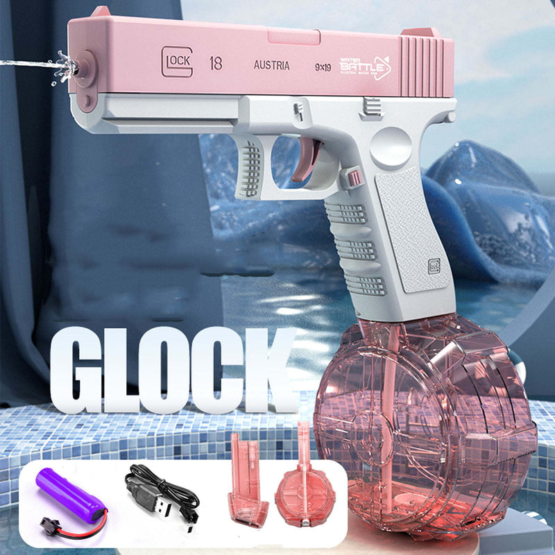 Electric Water Gun; New Water Gun Electric Glock Pistol Shooting Toy Full Automatic Summer Water Beach Toy For Kids Boys Girls Adult