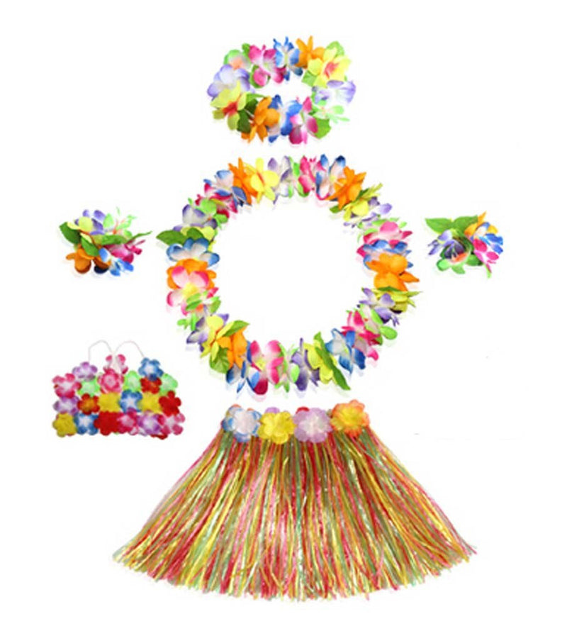 Children Hawaiian Hula Party Event Dance Costume Dress Set