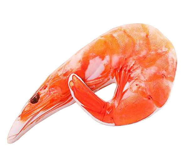 3D Simulation Shrimp Pillow Food Shape Back Cushion Plush Stuffed Toy