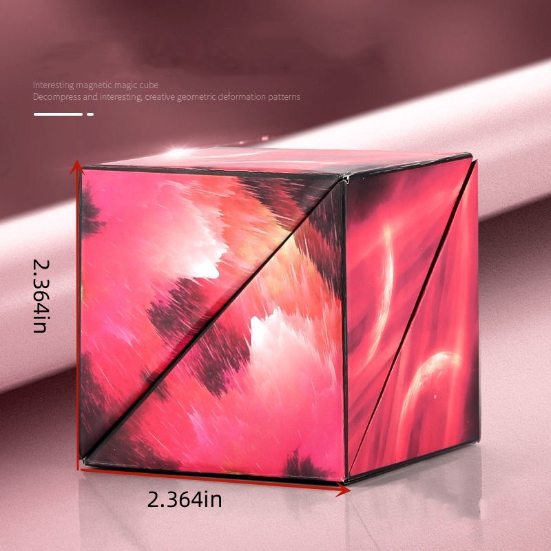 3D Magic Cube Magnetic Geometric Space Three-dimensional Decompressing Toy