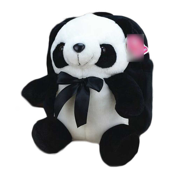 Black Cute Plush Panda Kids Shoulder Bag Travel Snacks Backpack Small School Bag